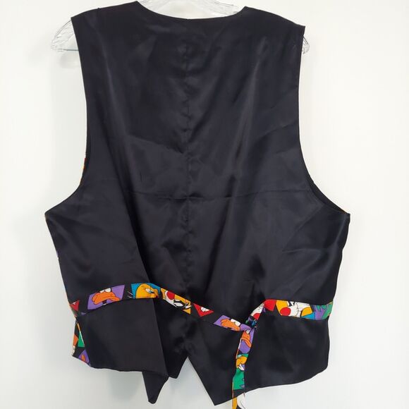 Looney Tunes Mens Tuxedo Vest S/M Waistcoat Marvin Daffy Bugs Bunny - Picture 4 of 9
